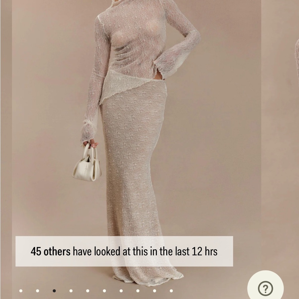 Elegant Sheer Cream Set- Meshki
